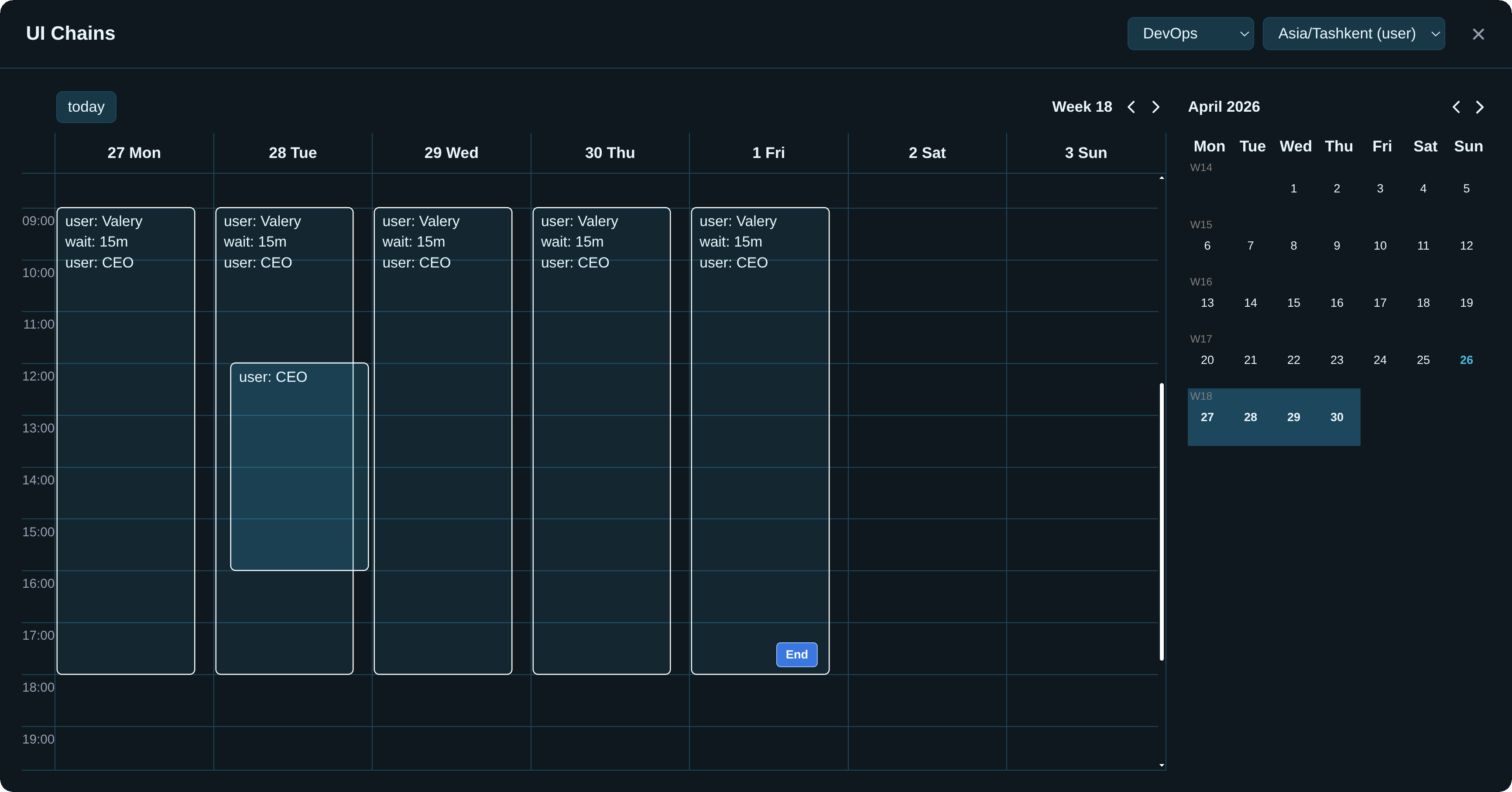 ui chains calendar